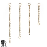 подвеска Chain steel+PVD gold подвеска Chain steel+PVD gold
