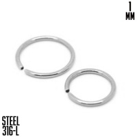 Кольцо в нос 1 мм сталь Кольцо в нос 1 мм сталь